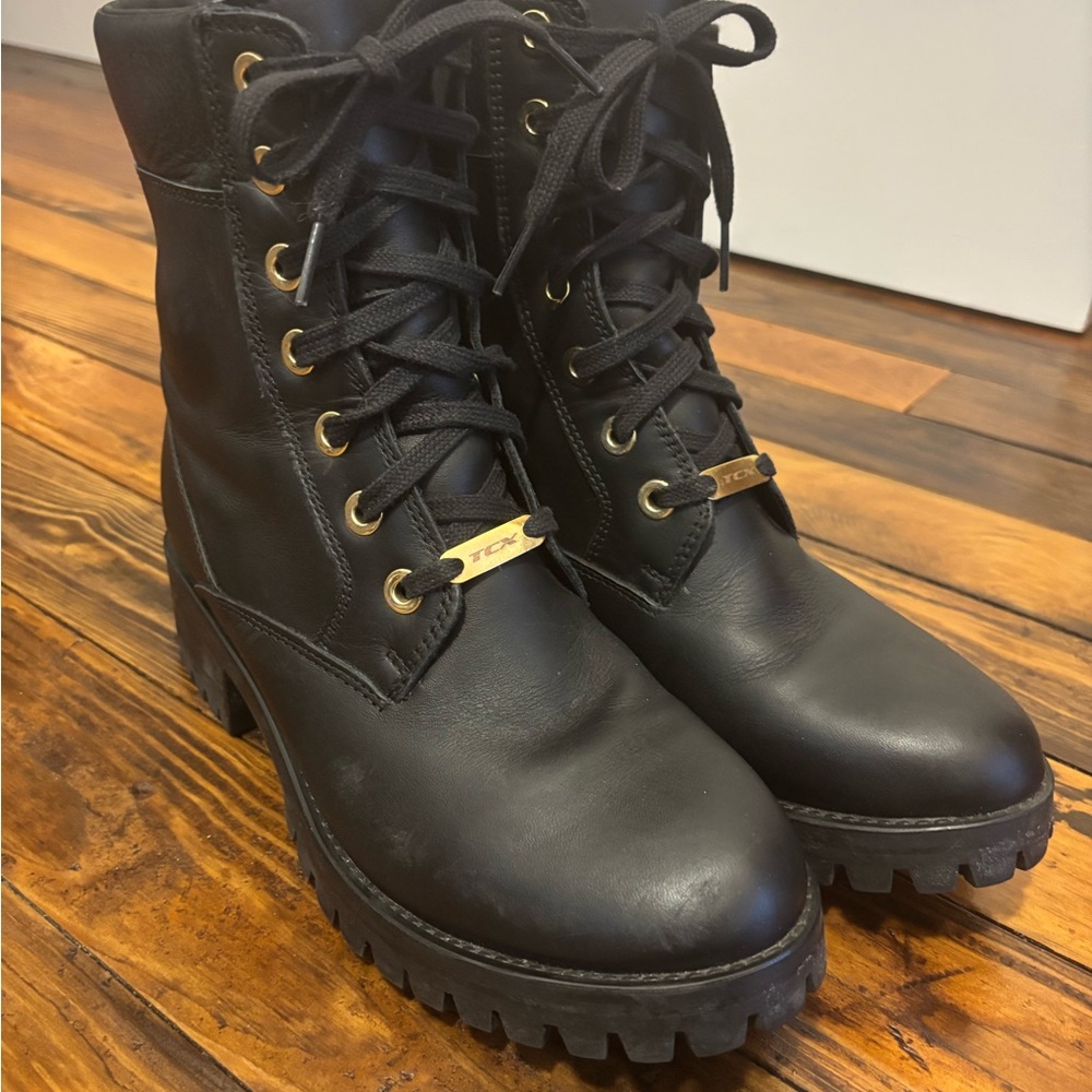 TCX Women’s Black Leather Motorcycle Boots, Lady Smoke WP size 8 - Picture 4 of 9